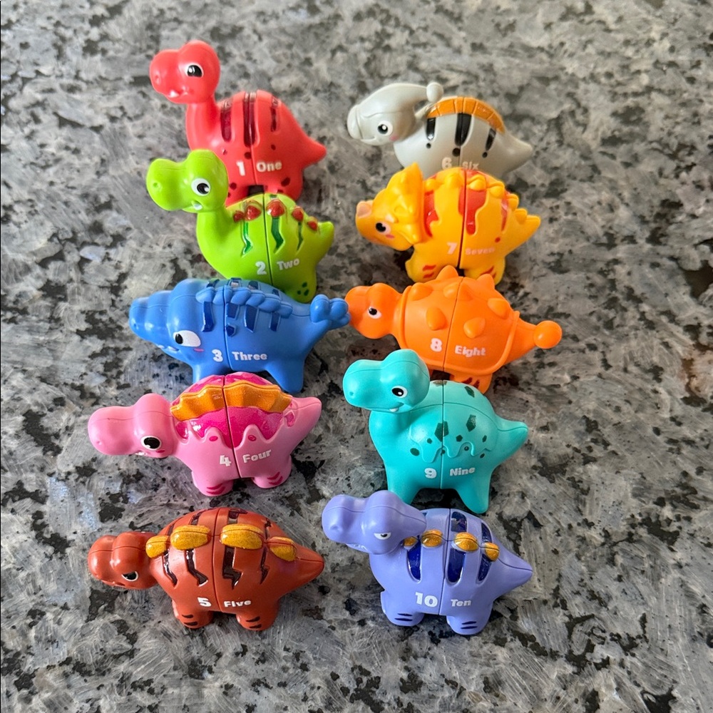Colorful Dinosaur Number Puzzle Toys